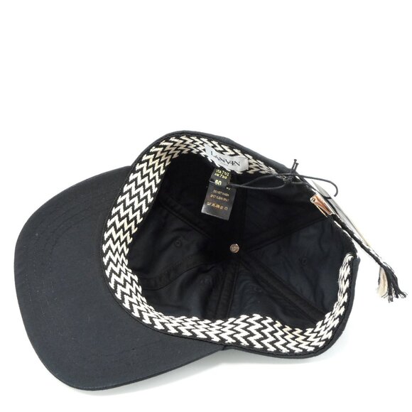 NWT$360 LANVIN Curb Woven Logo Cotton Baseball Cap 60 Medium - Picture 4 of 11